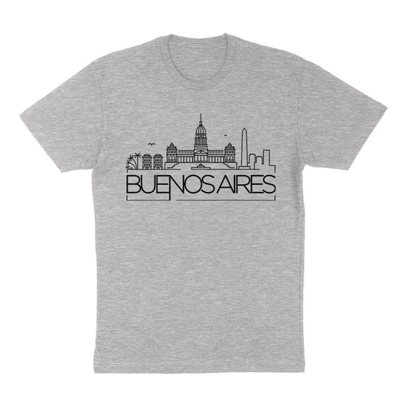 Skyline Buenos Aires Argentina Shirt Unisex X-Small Grey
