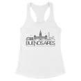 thumbnail image 1 of Skyline Buenos Aires Argentina Tank Top Fitted Racerback Women's Large White, 1 of 5