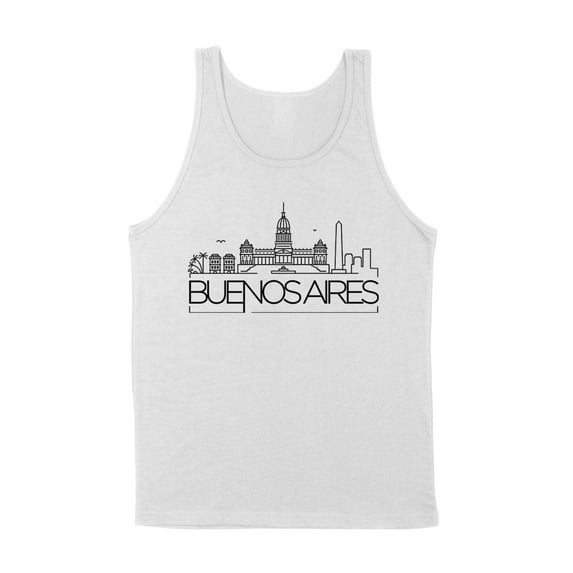 Skyline Buenos Aires Argentina Tank Top Unisex Large White