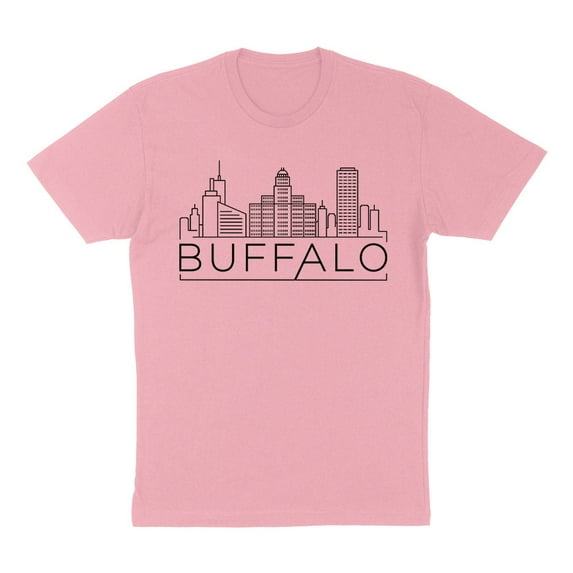 Skyline Buffalo New York Shirt Unisex Large Pink