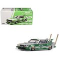 thumbnail image 1 of Skyline C210 Kaido Racer "Bosozoku Style" RHD (Right Hand Drive) #210 Green and Silver 1/64 Diecast Model Car by Pop Race, 1 of 6