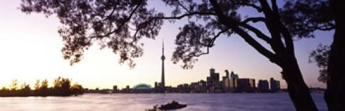 Skyline CN Tower Skydome Toronto Ontario Canada Canvas Art - Panoramic Images (18 x 6)