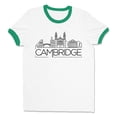 thumbnail image 1 of Skyline Cambridge England Ringer Tee Shirt Unisex Medium White/Kelly Green, 1 of 5