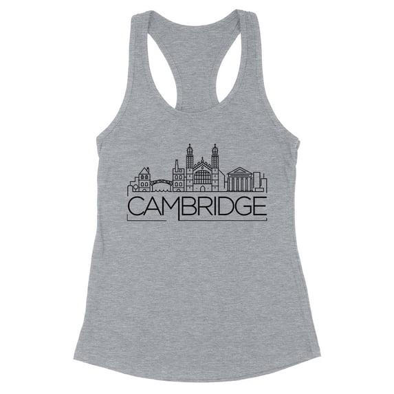 Skyline Cambridge England Tank Top Fitted Racerback Women's X-Small Heather Grey