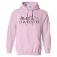 thumbnail image 1 of Skyline Charleston South Carolina Hoodie Sweatshirt Unisex 4X-Large Pink, 1 of 5