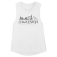thumbnail image 1 of Skyline Charleston South Carolina Women's Muscle Tank X-Small White, 1 of 5