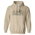 thumbnail image 1 of Skyline Charlotte North Carolina Hoodie Sweatshirt Unisex 3X-Large Sand, 1 of 5