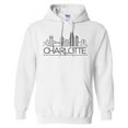 thumbnail image 1 of Skyline Charlotte North Carolina Hoodie Sweatshirt Unisex Large White, 1 of 5