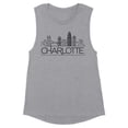 thumbnail image 1 of Skyline Charlotte North Carolina Women's Muscle Tank 2X-Large Heather Grey, 1 of 5