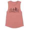 thumbnail image 1 of Skyline Charlotte North Carolina Women's Muscle Tank Large Desert Pink, 1 of 5