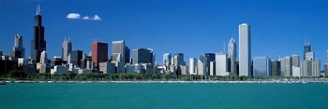 Skyline Chicago IL USA Canvas Art - Panoramic Images (18 x 6)
