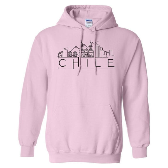 Skyline Chile Hoodie Sweatshirt Unisex 4X-Large Pink