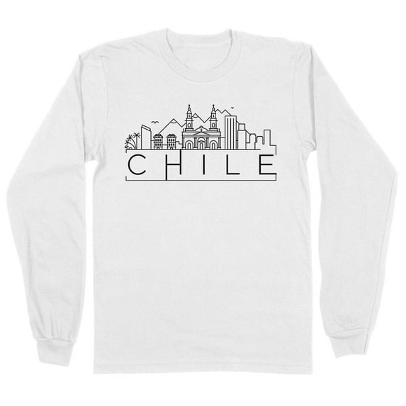Skyline Chile Long Sleeve Shirt Unisex Large White