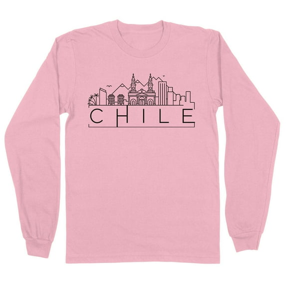Skyline Chile Long Sleeve Shirt Unisex X-Large Pink