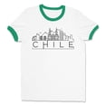 thumbnail image 1 of Skyline Chile Ringer Tee Shirt Unisex Small White/Kelly Green, 1 of 5