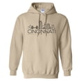 thumbnail image 1 of Skyline Cincinnati Ohio Hoodie Sweatshirt Unisex Large Sand, 1 of 5