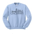 thumbnail image 1 of Skyline Cincinnati Ohio Sweatshirt Unisex X-Large Light Blue, 1 of 5
