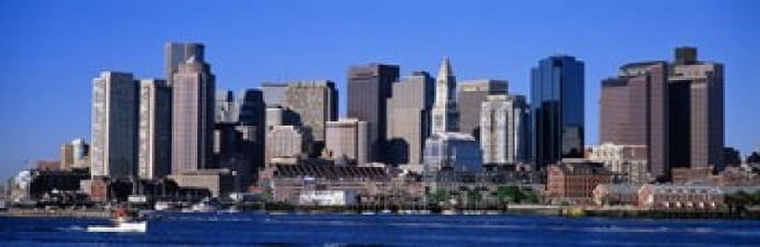 Skyline Cityscape Boston Massachusetts USA Canvas Art - Panoramic Images (18 x 6)