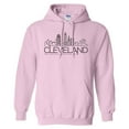thumbnail image 1 of Skyline Cleveland Ohio Hoodie Sweatshirt Unisex 3X-Large Pink, 1 of 5