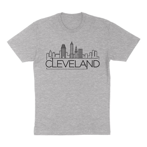 Skyline Cleveland Ohio Shirt Unisex 4X-Large Grey
