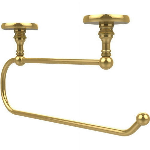 Skyline Collection Under Cabinet Paper Towel Holder in Polished Brass