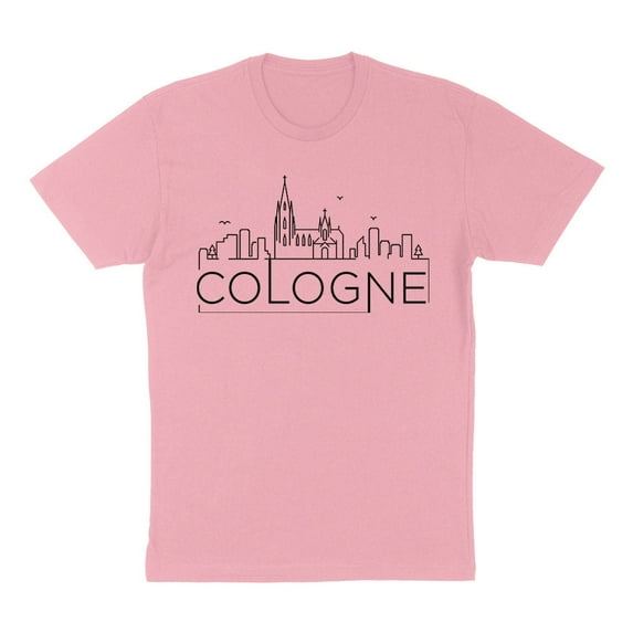 Skyline Cologne German Shirt Unisex Large Pink