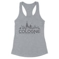 thumbnail image 1 of Skyline Cologne German Tank Top Fitted Racerback Women's X-Small Heather Grey, 1 of 5