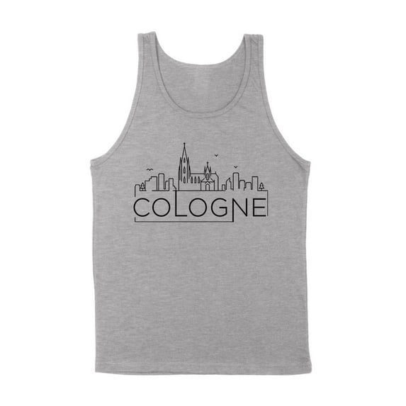Skyline Cologne German Tank Top Unisex 2X-Large Grey