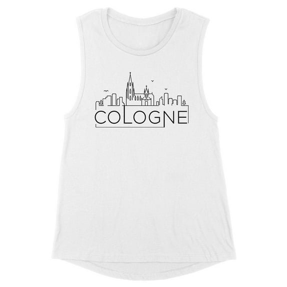 Skyline Cologne German Women's Muscle Tank Small White