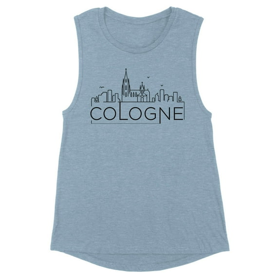 Skyline Cologne German Women's Muscle Tank X-Large Stonewash Denim
