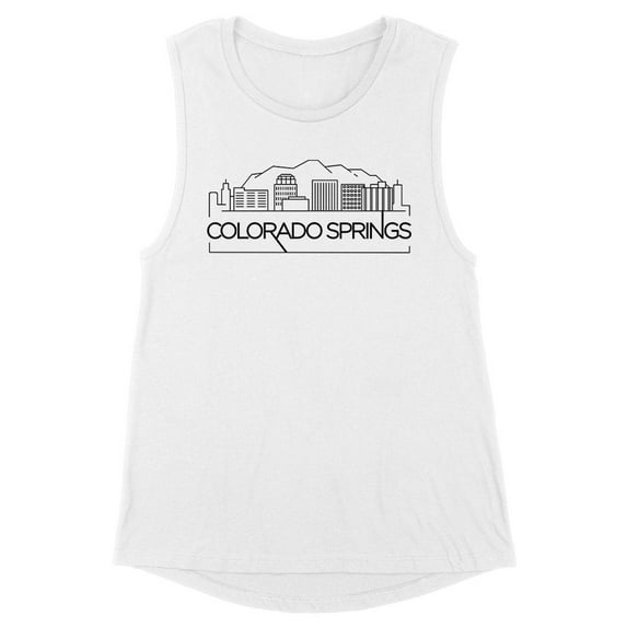 Skyline Colorado Springs Women's Muscle Tank Large White