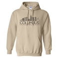 thumbnail image 1 of Skyline Columbus Ohio Hoodie Sweatshirt Unisex X-Large Sand, 1 of 5
