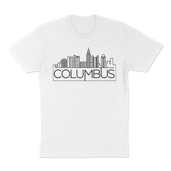 Skyline Columbus Ohio Shirt Unisex Large White