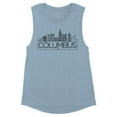 thumbnail image 1 of Skyline Columbus Ohio Women's Muscle Tank Large Stonewash Denim, 1 of 5