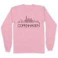 thumbnail image 1 of Skyline Copenhagen Denmark Long Sleeve Shirt Unisex 2X-Large Pink, 1 of 5
