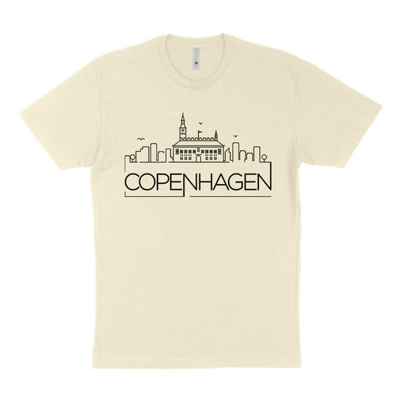 Skyline Copenhagen Denmark Shirt Unisex X-Small Natural