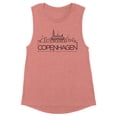 thumbnail image 1 of Skyline Copenhagen Denmark Women's Muscle Tank 2X-Large Desert Pink, 1 of 5