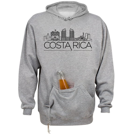 Skyline Costa Rica Beer Holder Tailgate Hoodie Sweatshirt Unisex Large Oxford