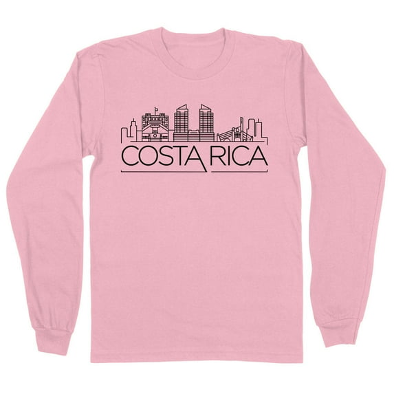 Skyline Costa Rica Long Sleeve Shirt Unisex Small Pink
