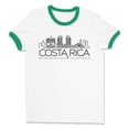 thumbnail image 1 of Skyline Costa Rica Ringer Tee Shirt Unisex 2X-Large White/Kelly Green, 1 of 5