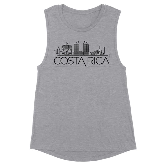 Skyline Costa Rica Women's Muscle Tank Large Heather Grey