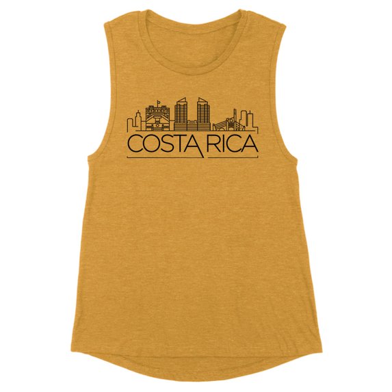 Skyline Costa Rica Women's Muscle Tank X-Small Antique Gold
