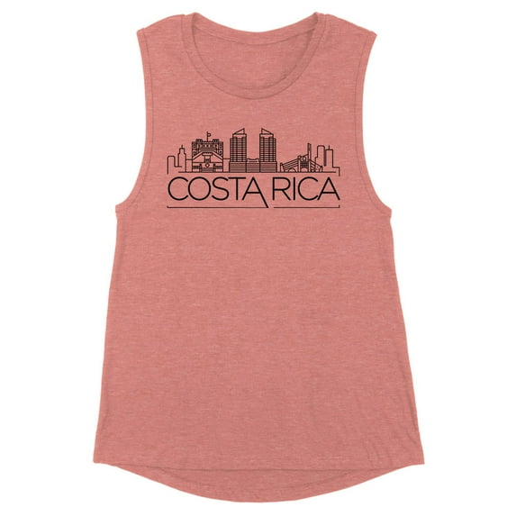Skyline Costa Rica Women's Muscle Tank X-Small Desert Pink