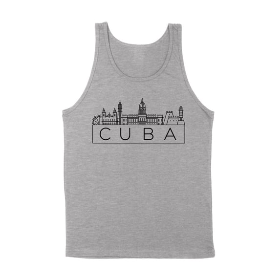 Skyline Cuba Tank Top Unisex 2X-Large Grey