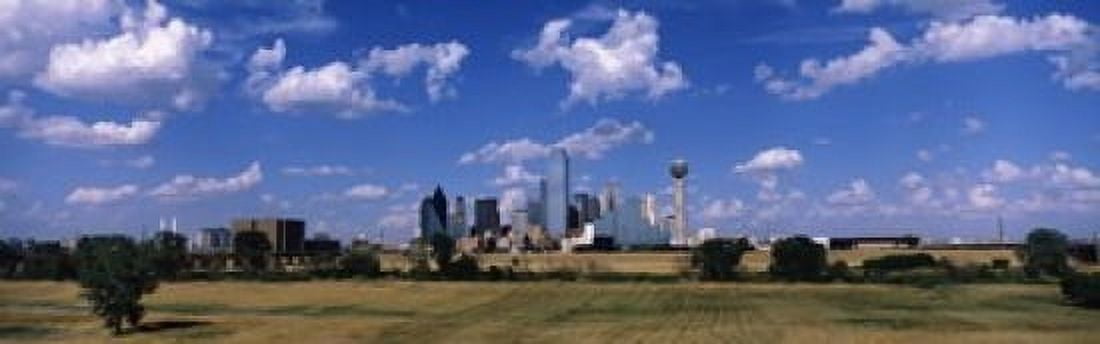 Skyline Dallas TX USA Canvas Art - Panoramic Images (18 x 6)
