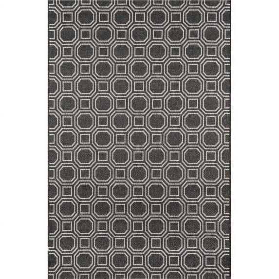 Erin Gates by Momeni Downeast Camden Area, Indoor/Outdoot, Outdoor Rug, 6'7" X 9'6", Charcoal