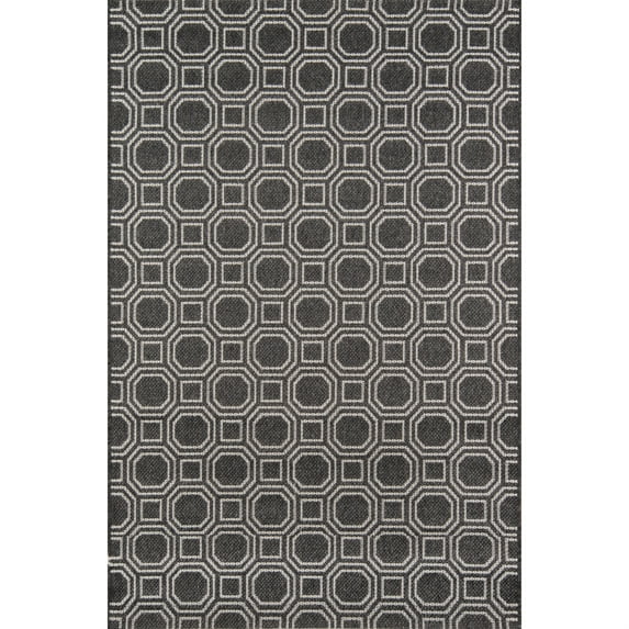 Erin Gates by Momeni Downeast Camden Area, Indoor/Outdoot, Outdoor Rug, 7'10" X 10'10", Charcoal