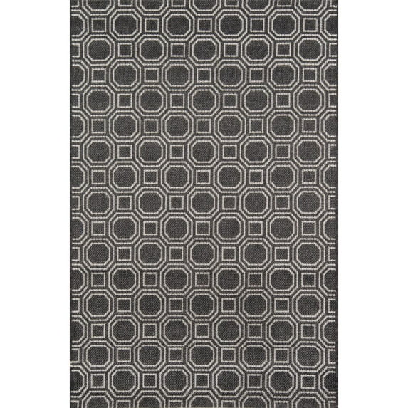 Erin Gates by Momeni Downeast Camden Charcoal Machine Made Polypropylene Area Rug 9'10" X 13'2"