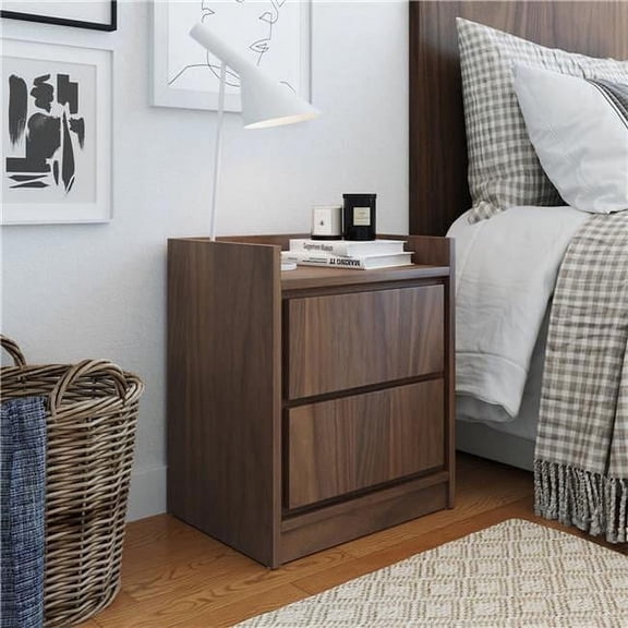 Skyline Decor Mid-Century Modern Low Profile Nightstand