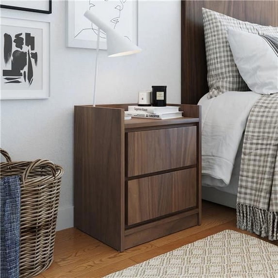 Skyline Decor Mid-Century Modern Low Profile Nightstand